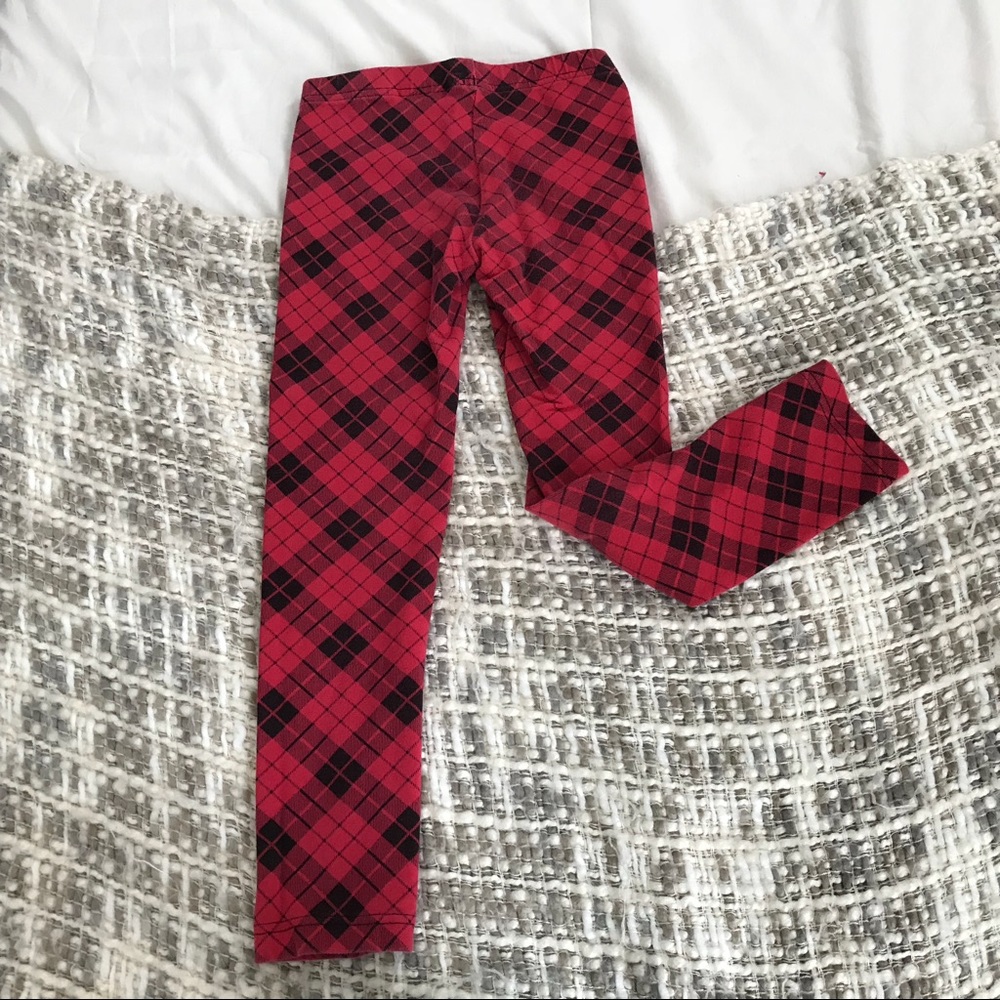 Red Plaid Leggings
